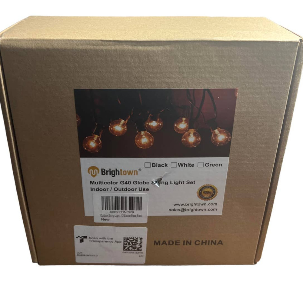 Brightown Multi Color G40 Globe String Light Set - Indoor/Outdoor Use